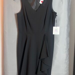 Calvin Klein Black Asymmetrical Dress
